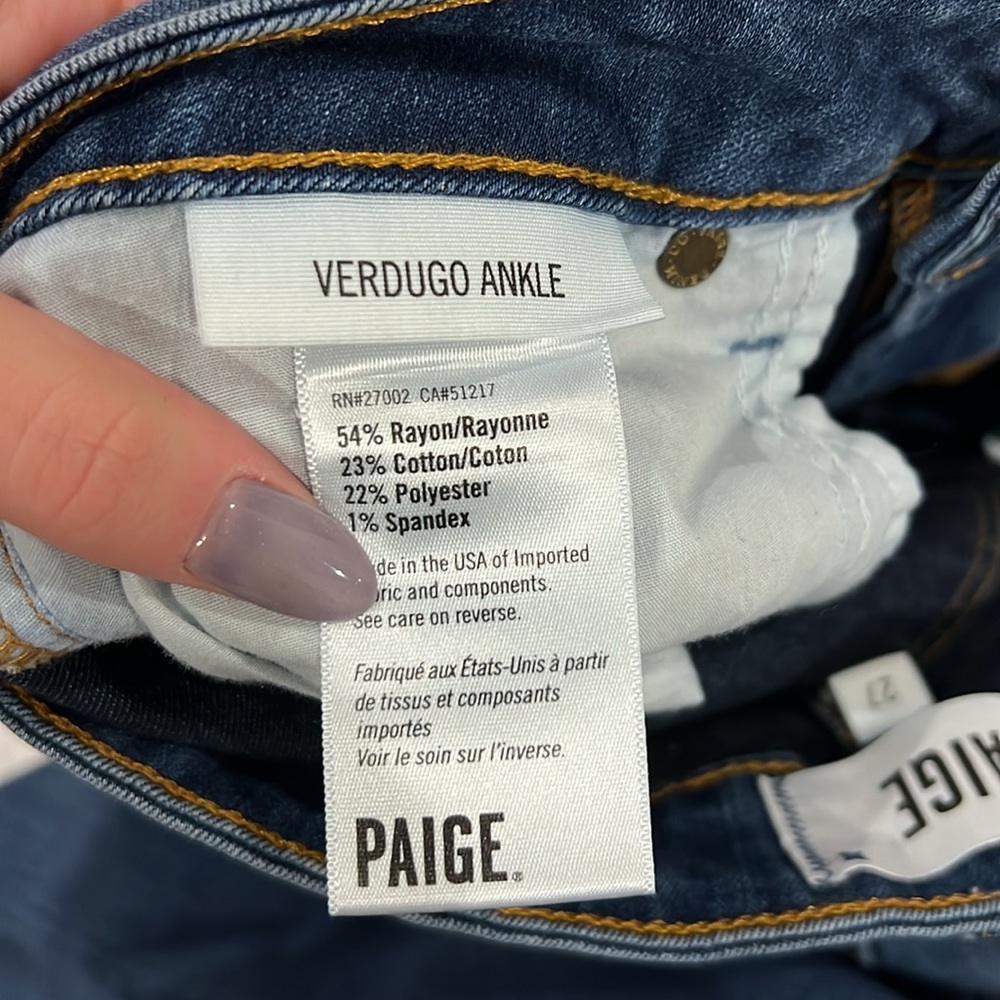 Paige Verdugo ankle jeans size 27 - Picture 5 of 8